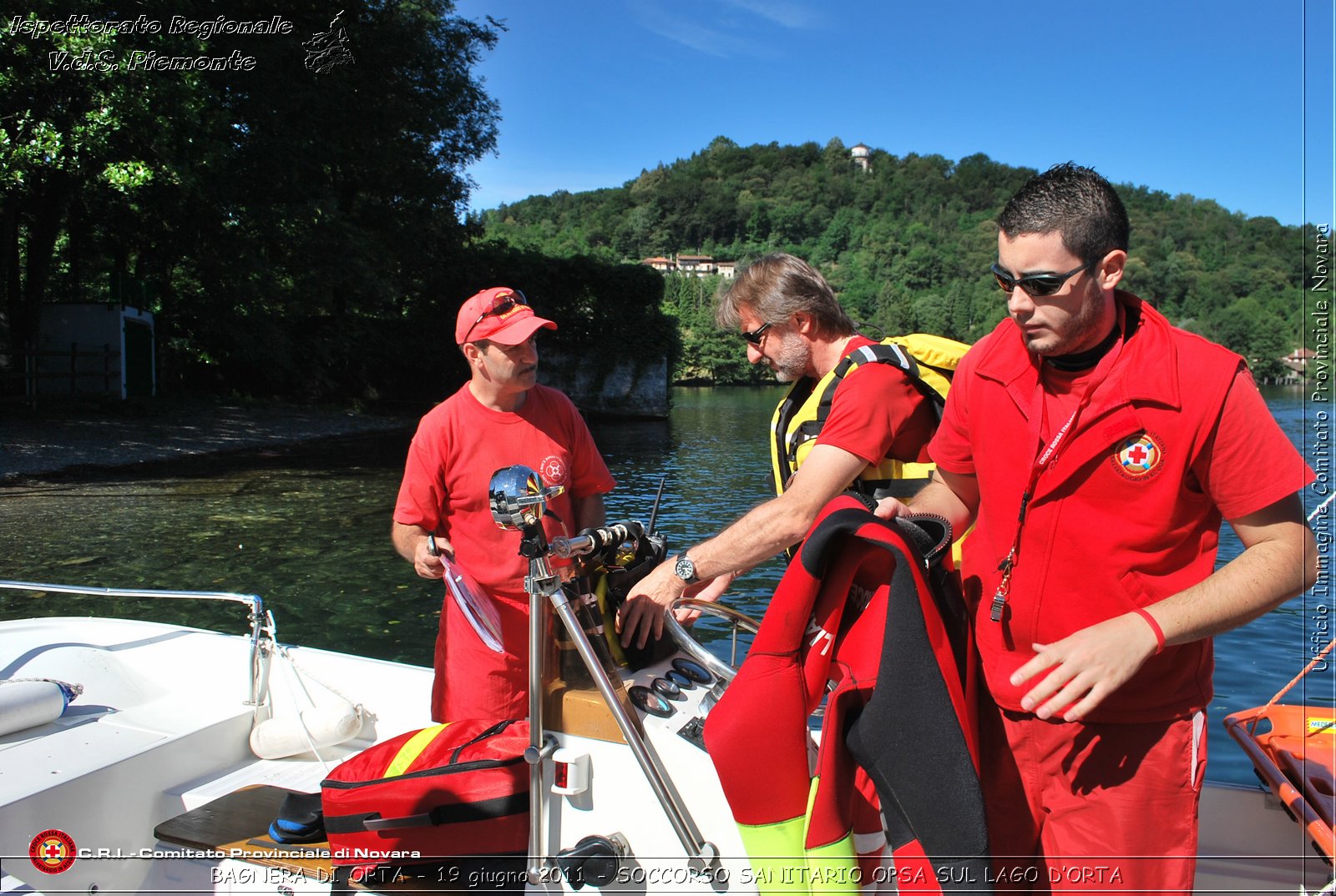 BAGNERA DI ORTA - 19 giugno 2011 - SERVIZIO DI SOCCORSO SANITARIO OPSA CRI SUL LAGO DORTA -  Croce Rossa Italiana - Ispettorato Regionale Volontari del Soccorso Piemonte