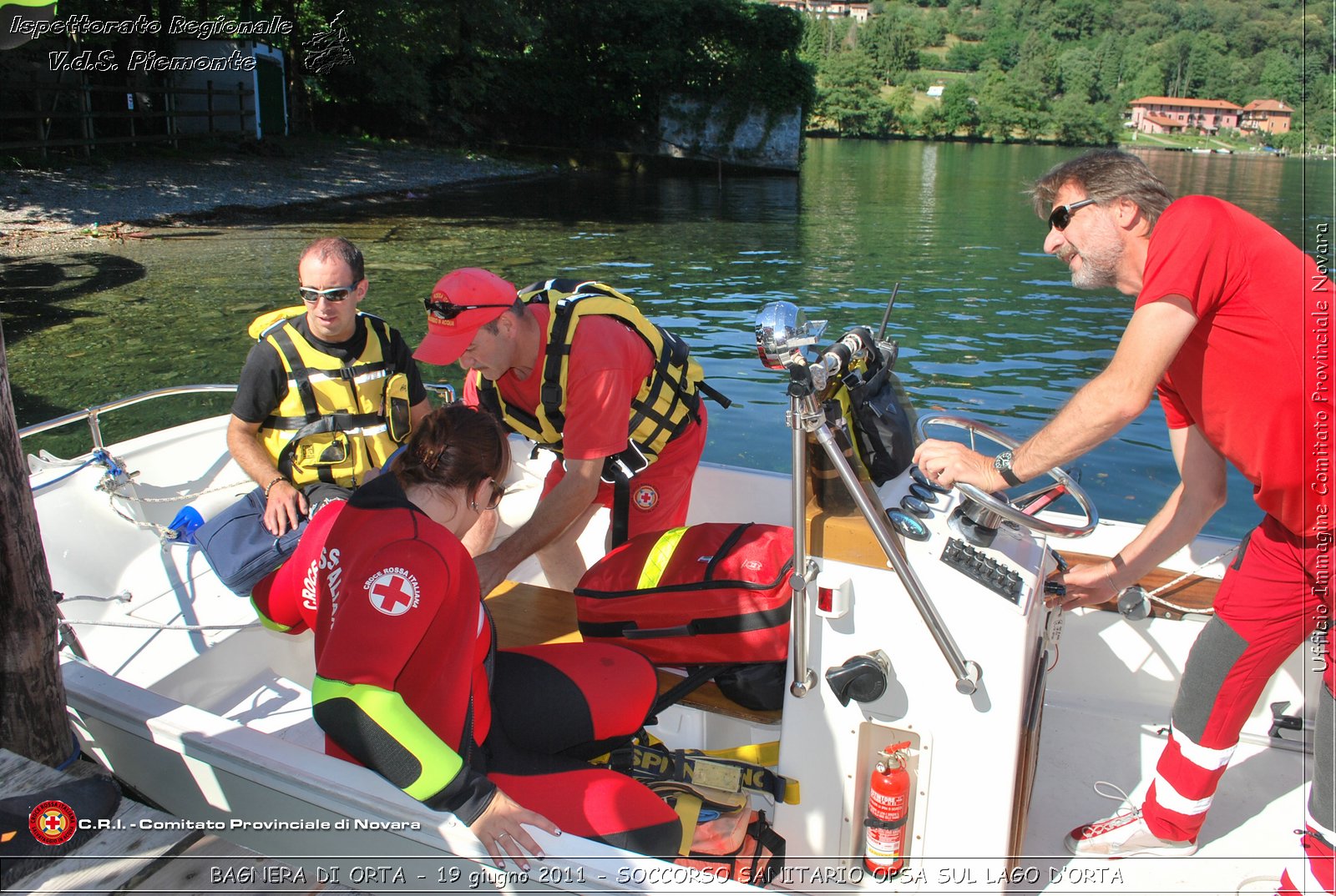 BAGNERA DI ORTA - 19 giugno 2011 - SERVIZIO DI SOCCORSO SANITARIO OPSA CRI SUL LAGO DORTA -  Croce Rossa Italiana - Ispettorato Regionale Volontari del Soccorso Piemonte