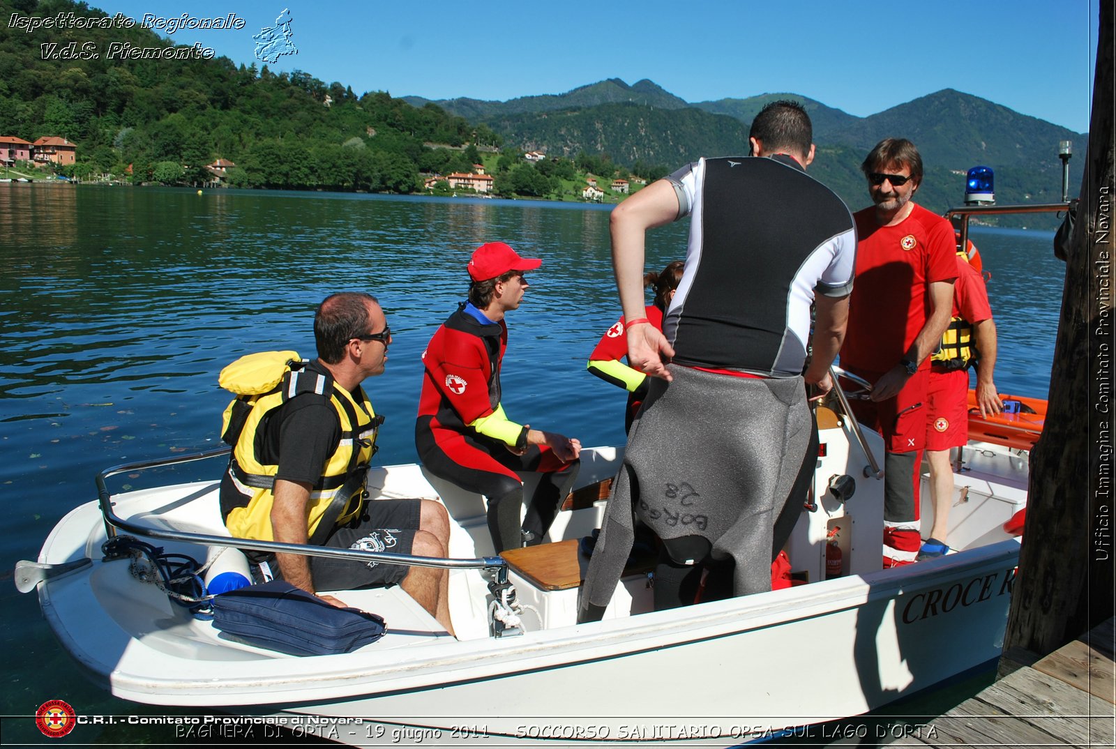 BAGNERA DI ORTA - 19 giugno 2011 - SERVIZIO DI SOCCORSO SANITARIO OPSA CRI SUL LAGO DORTA -  Croce Rossa Italiana - Ispettorato Regionale Volontari del Soccorso Piemonte