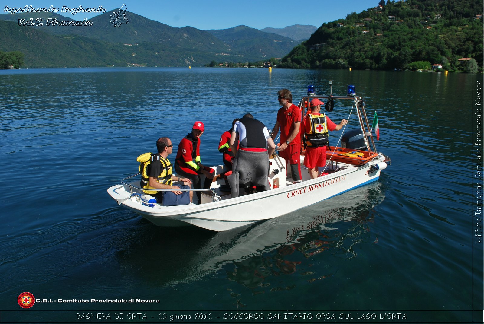 BAGNERA DI ORTA - 19 giugno 2011 - SERVIZIO DI SOCCORSO SANITARIO OPSA CRI SUL LAGO DORTA -  Croce Rossa Italiana - Ispettorato Regionale Volontari del Soccorso Piemonte