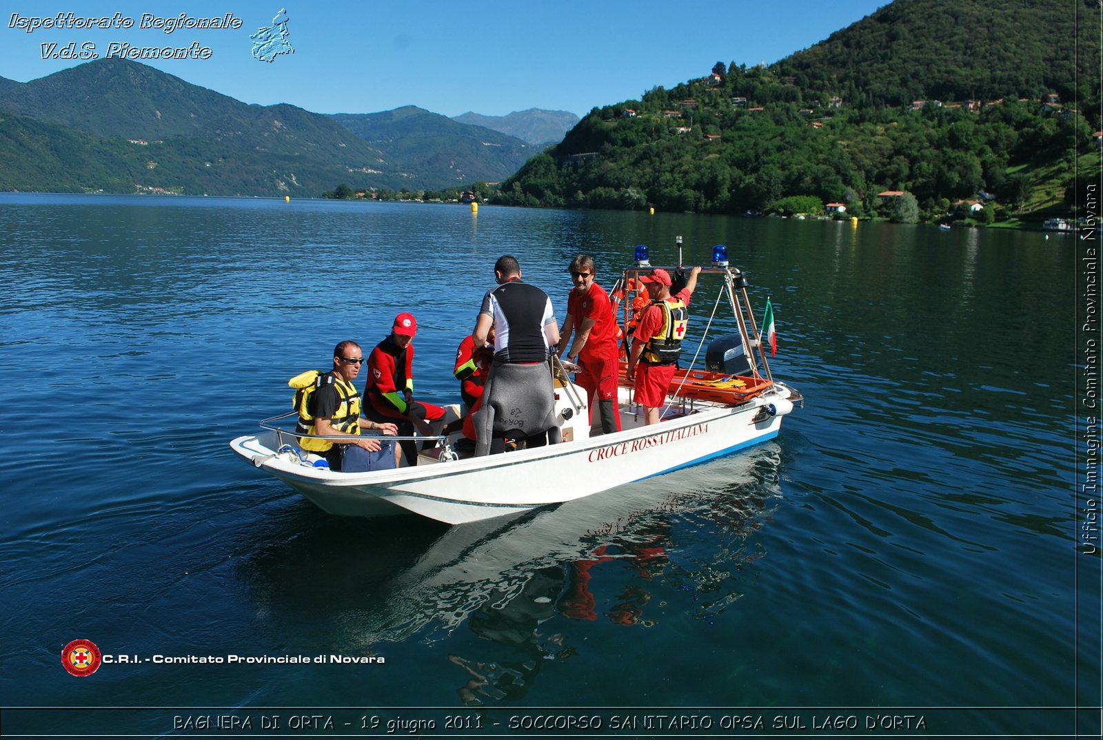 BAGNERA DI ORTA - 19 giugno 2011 - SERVIZIO DI SOCCORSO SANITARIO OPSA CRI SUL LAGO DORTA -  Croce Rossa Italiana - Ispettorato Regionale Volontari del Soccorso Piemonte