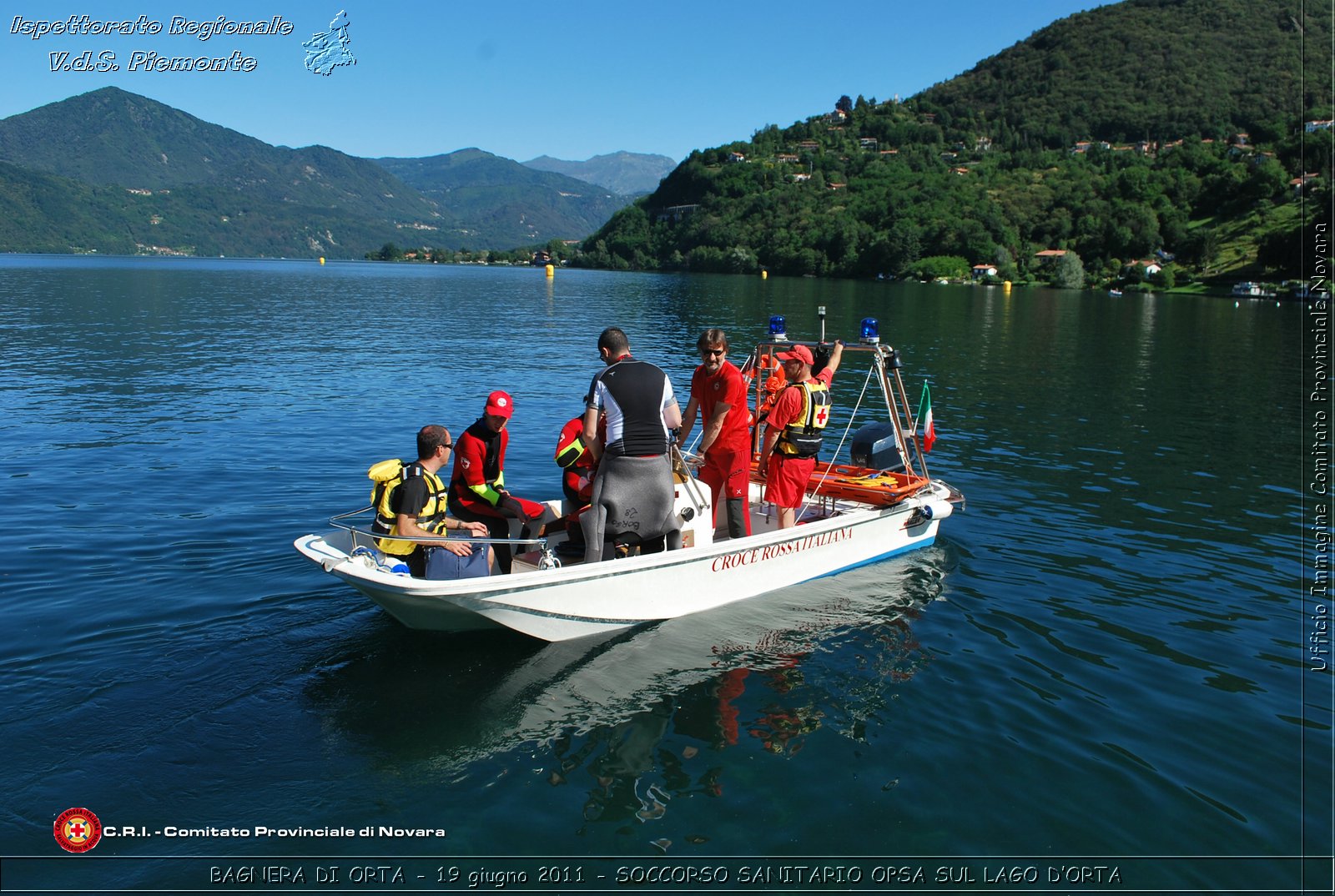 BAGNERA DI ORTA - 19 giugno 2011 - SERVIZIO DI SOCCORSO SANITARIO OPSA CRI SUL LAGO DORTA -  Croce Rossa Italiana - Ispettorato Regionale Volontari del Soccorso Piemonte