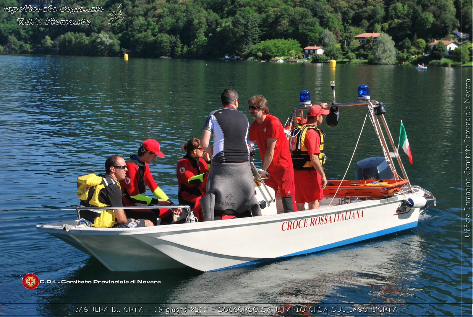 BAGNERA DI ORTA - 19 giugno 2011 - SERVIZIO DI SOCCORSO SANITARIO OPSA CRI SUL LAGO DORTA -  Croce Rossa Italiana - Ispettorato Regionale Volontari del Soccorso Piemonte