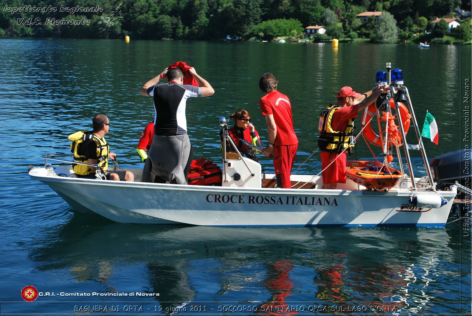 BAGNERA DI ORTA - 19 giugno 2011 - SERVIZIO DI SOCCORSO SANITARIO OPSA CRI SUL LAGO DORTA -  Croce Rossa Italiana - Ispettorato Regionale Volontari del Soccorso Piemonte