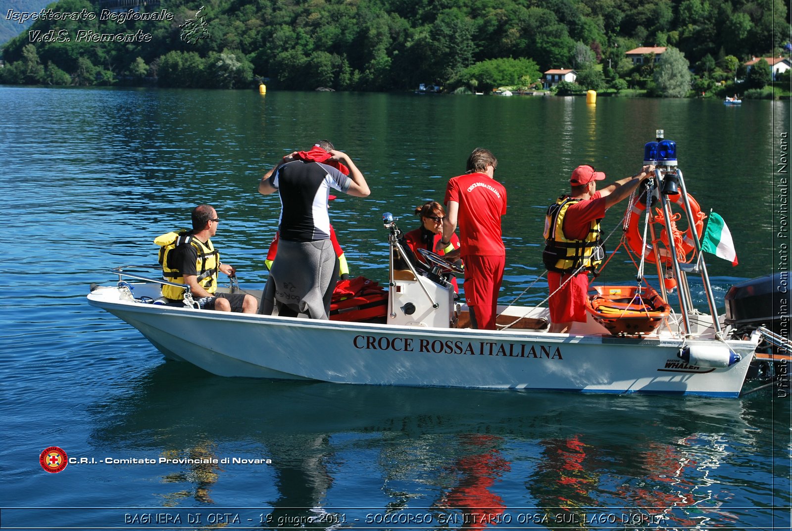 BAGNERA DI ORTA - 19 giugno 2011 - SERVIZIO DI SOCCORSO SANITARIO OPSA CRI SUL LAGO DORTA -  Croce Rossa Italiana - Ispettorato Regionale Volontari del Soccorso Piemonte