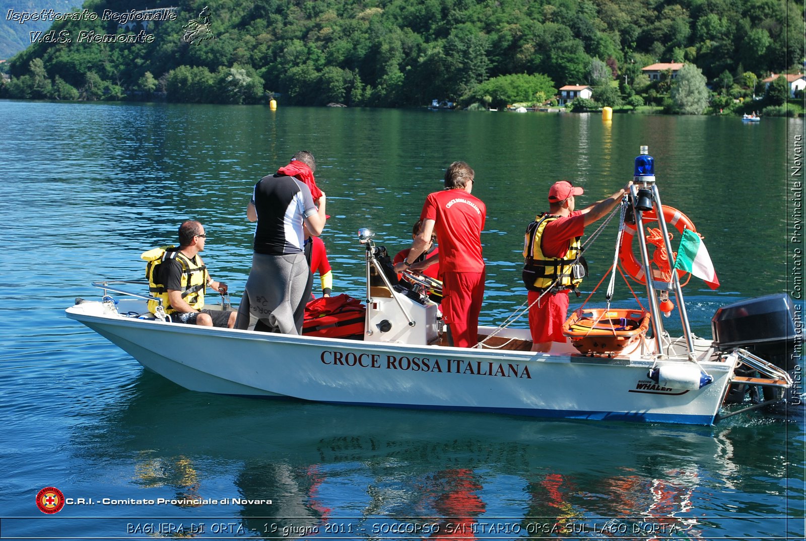 BAGNERA DI ORTA - 19 giugno 2011 - SERVIZIO DI SOCCORSO SANITARIO OPSA CRI SUL LAGO DORTA -  Croce Rossa Italiana - Ispettorato Regionale Volontari del Soccorso Piemonte