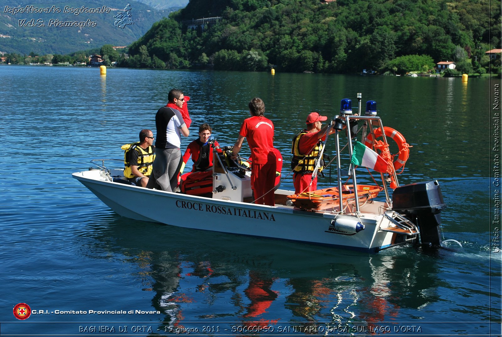 BAGNERA DI ORTA - 19 giugno 2011 - SERVIZIO DI SOCCORSO SANITARIO OPSA CRI SUL LAGO DORTA -  Croce Rossa Italiana - Ispettorato Regionale Volontari del Soccorso Piemonte