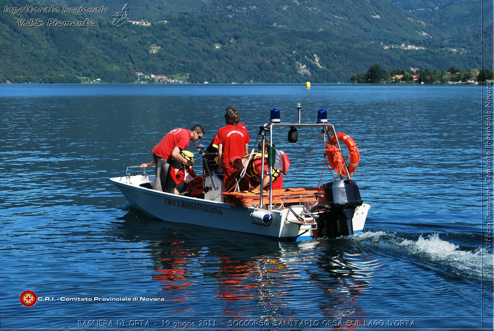 BAGNERA DI ORTA - 19 giugno 2011 - SERVIZIO DI SOCCORSO SANITARIO OPSA CRI SUL LAGO DORTA -  Croce Rossa Italiana - Ispettorato Regionale Volontari del Soccorso Piemonte