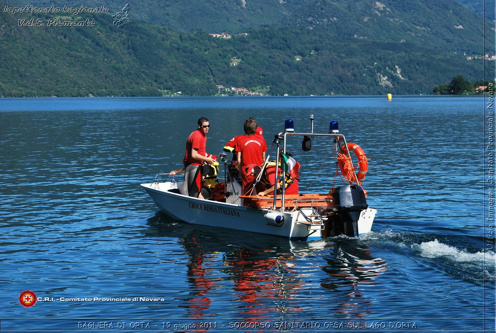 BAGNERA DI ORTA - 19 giugno 2011 - SERVIZIO DI SOCCORSO SANITARIO OPSA CRI SUL LAGO DORTA -  Croce Rossa Italiana - Ispettorato Regionale Volontari del Soccorso Piemonte