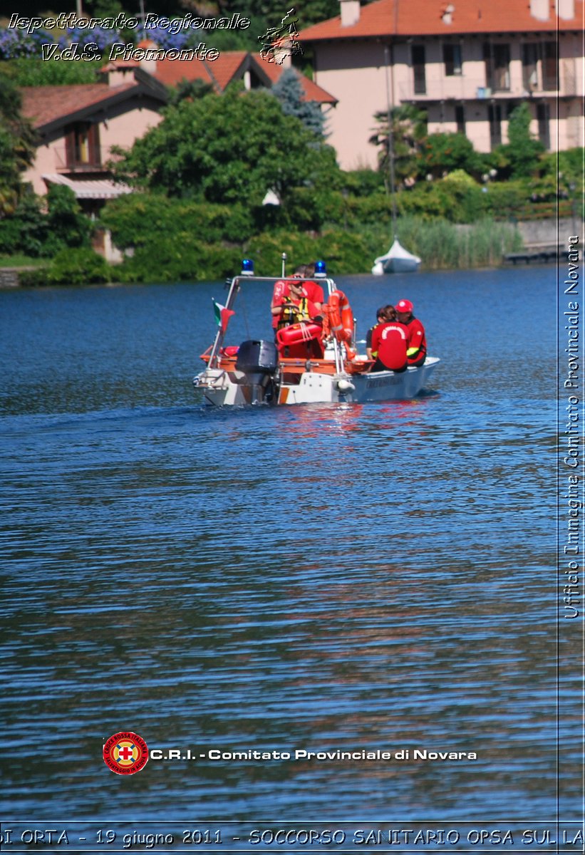 BAGNERA DI ORTA - 19 giugno 2011 - SERVIZIO DI SOCCORSO SANITARIO OPSA CRI SUL LAGO DORTA -  Croce Rossa Italiana - Ispettorato Regionale Volontari del Soccorso Piemonte