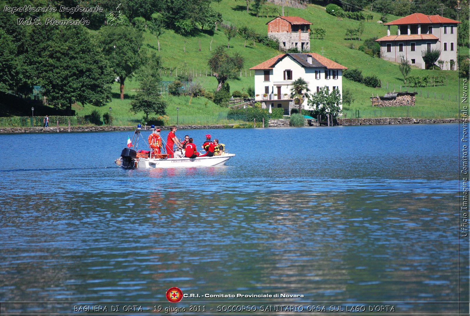 BAGNERA DI ORTA - 19 giugno 2011 - SERVIZIO DI SOCCORSO SANITARIO OPSA CRI SUL LAGO DORTA -  Croce Rossa Italiana - Ispettorato Regionale Volontari del Soccorso Piemonte