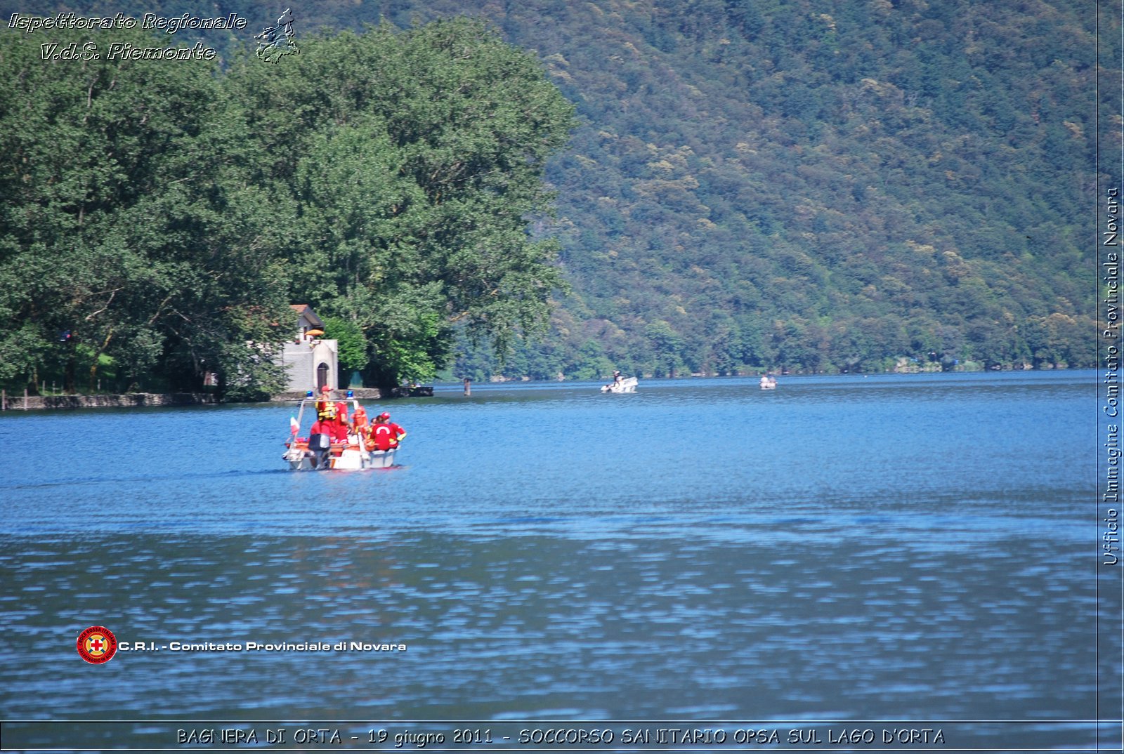 BAGNERA DI ORTA - 19 giugno 2011 - SERVIZIO DI SOCCORSO SANITARIO OPSA CRI SUL LAGO DORTA -  Croce Rossa Italiana - Ispettorato Regionale Volontari del Soccorso Piemonte