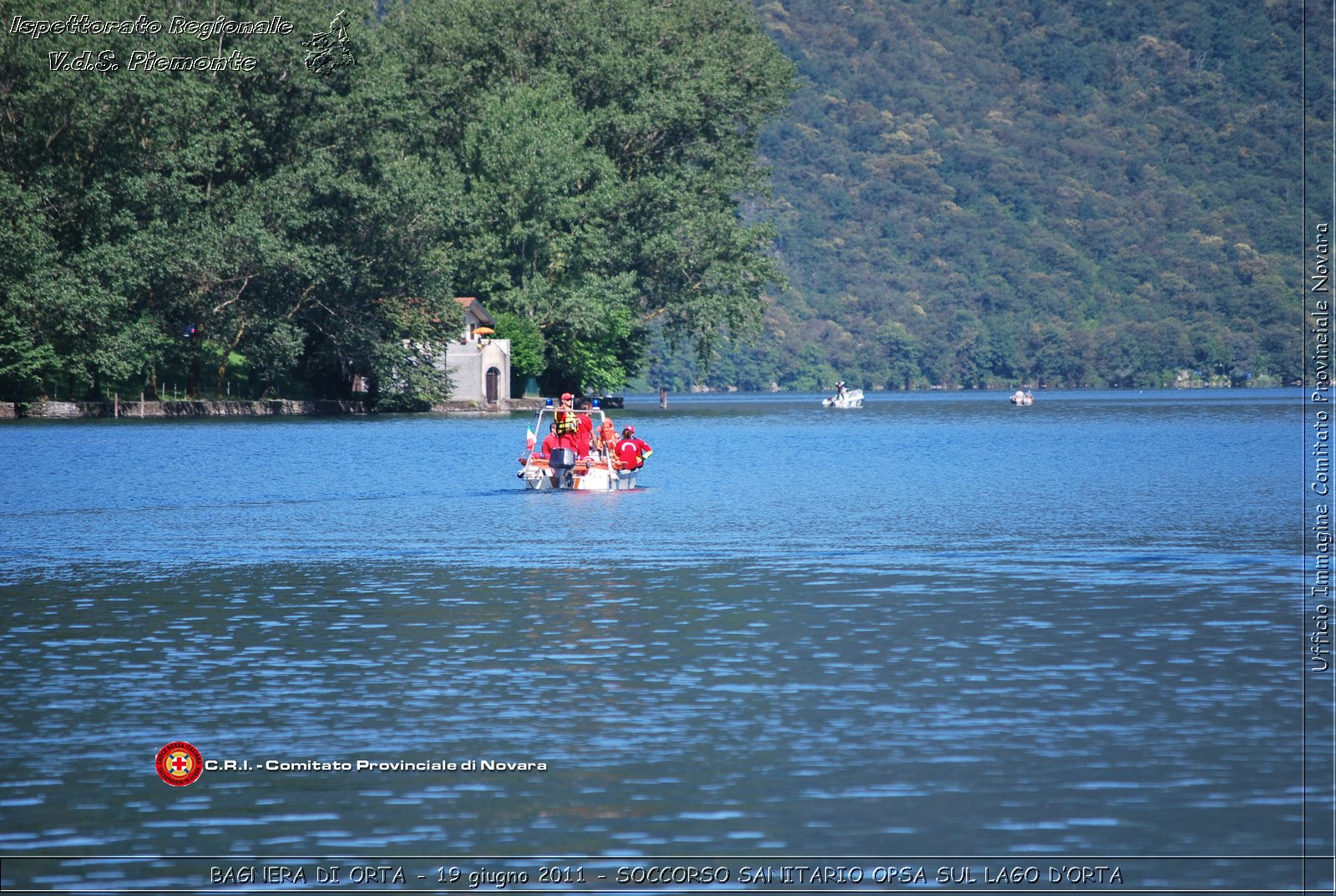 BAGNERA DI ORTA - 19 giugno 2011 - SERVIZIO DI SOCCORSO SANITARIO OPSA CRI SUL LAGO DORTA -  Croce Rossa Italiana - Ispettorato Regionale Volontari del Soccorso Piemonte