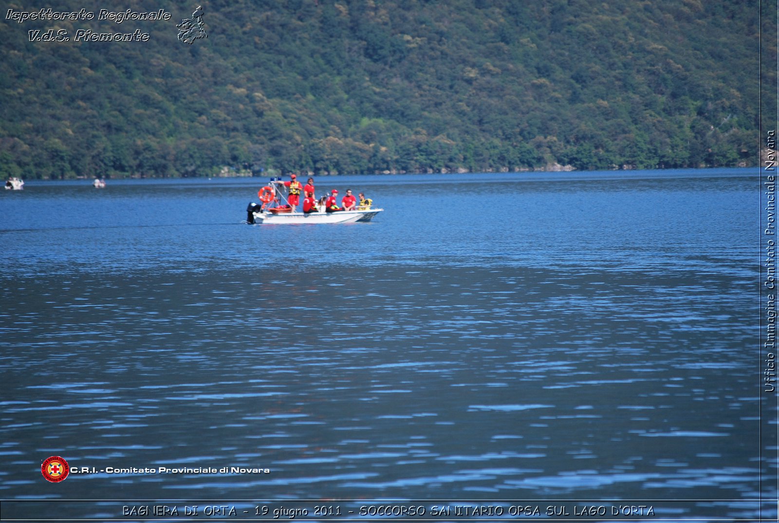 BAGNERA DI ORTA - 19 giugno 2011 - SERVIZIO DI SOCCORSO SANITARIO OPSA CRI SUL LAGO DORTA -  Croce Rossa Italiana - Ispettorato Regionale Volontari del Soccorso Piemonte