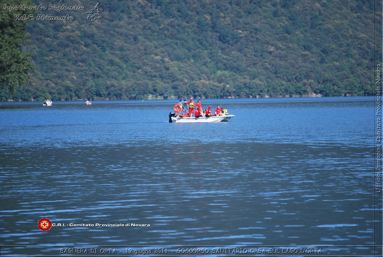 BAGNERA DI ORTA - 19 giugno 2011 - SERVIZIO DI SOCCORSO SANITARIO OPSA CRI SUL LAGO DORTA -  Croce Rossa Italiana - Ispettorato Regionale Volontari del Soccorso Piemonte