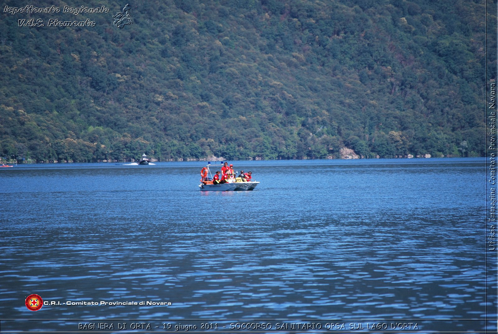 BAGNERA DI ORTA - 19 giugno 2011 - SERVIZIO DI SOCCORSO SANITARIO OPSA CRI SUL LAGO DORTA -  Croce Rossa Italiana - Ispettorato Regionale Volontari del Soccorso Piemonte