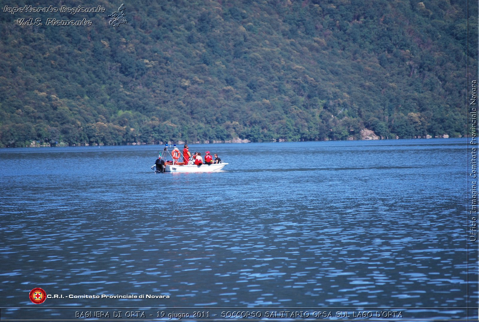 BAGNERA DI ORTA - 19 giugno 2011 - SERVIZIO DI SOCCORSO SANITARIO OPSA CRI SUL LAGO DORTA -  Croce Rossa Italiana - Ispettorato Regionale Volontari del Soccorso Piemonte