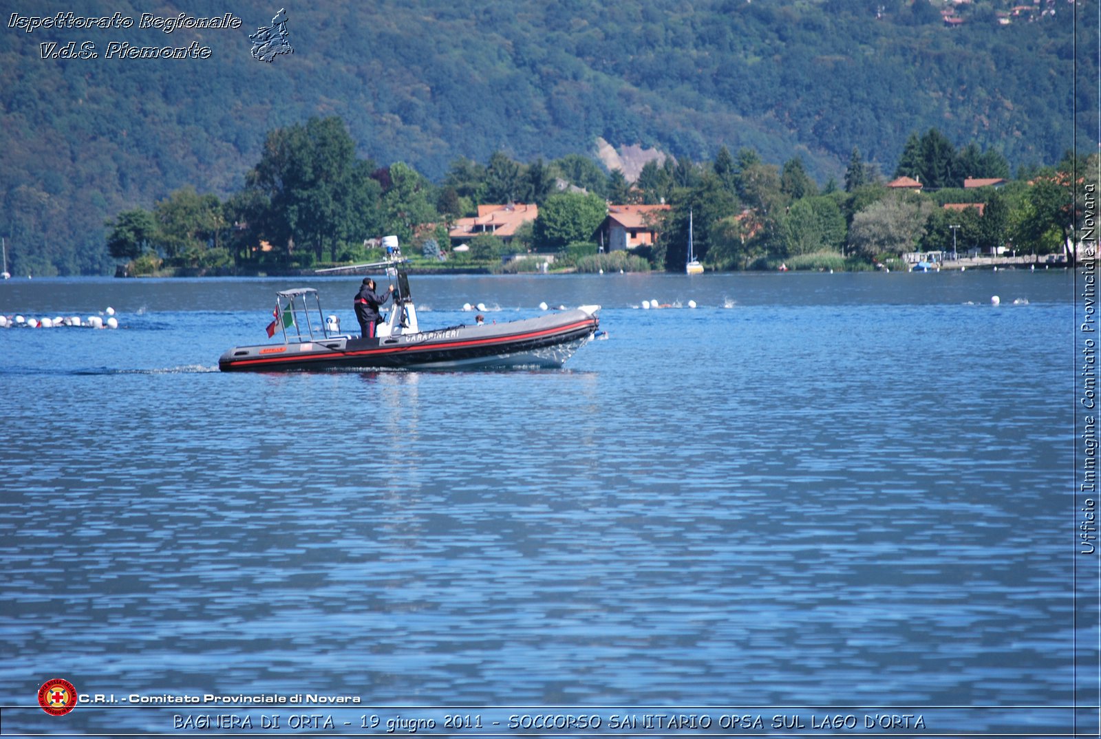 BAGNERA DI ORTA - 19 giugno 2011 - SERVIZIO DI SOCCORSO SANITARIO OPSA CRI SUL LAGO DORTA -  Croce Rossa Italiana - Ispettorato Regionale Volontari del Soccorso Piemonte