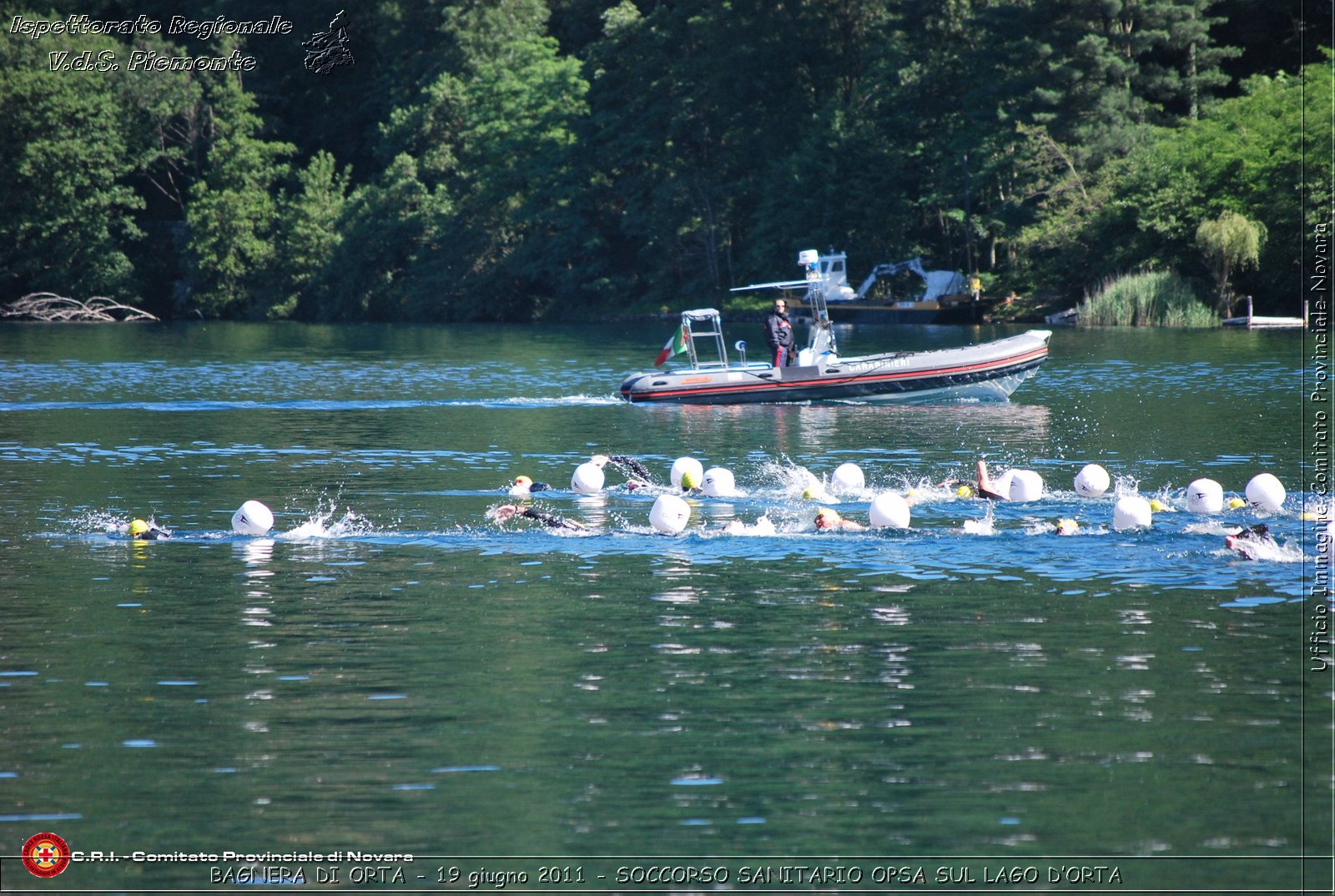 BAGNERA DI ORTA - 19 giugno 2011 - SERVIZIO DI SOCCORSO SANITARIO OPSA CRI SUL LAGO DORTA -  Croce Rossa Italiana - Ispettorato Regionale Volontari del Soccorso Piemonte