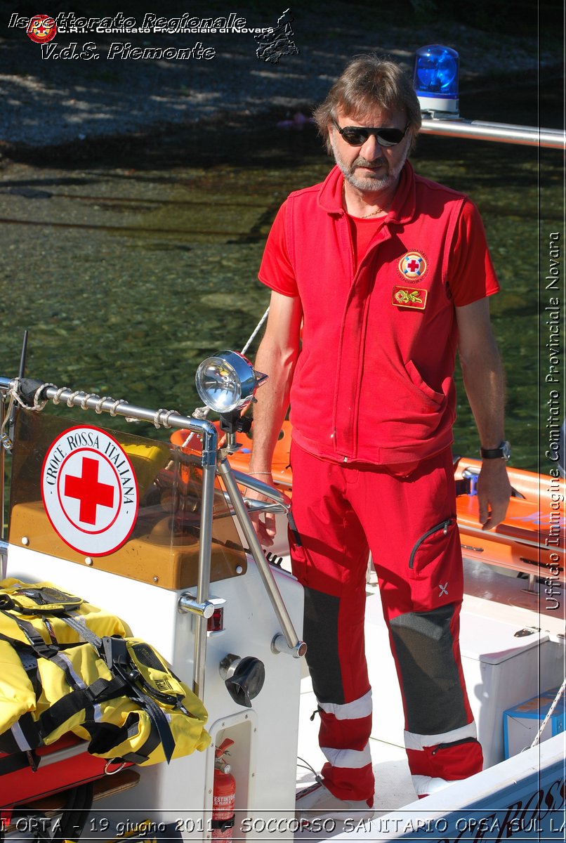 BAGNERA DI ORTA - 19 giugno 2011 - SERVIZIO DI SOCCORSO SANITARIO OPSA CRI SUL LAGO DORTA -  Croce Rossa Italiana - Ispettorato Regionale Volontari del Soccorso Piemonte