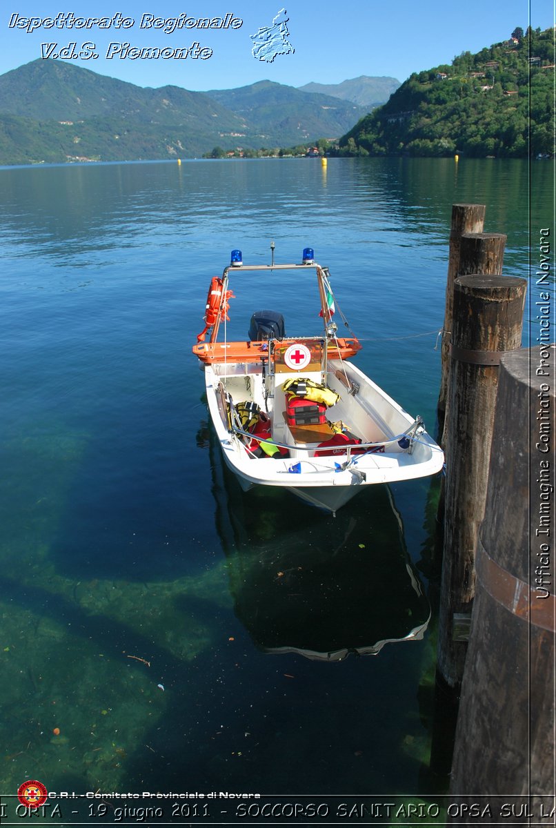 BAGNERA DI ORTA - 19 giugno 2011 - SERVIZIO DI SOCCORSO SANITARIO OPSA CRI SUL LAGO DORTA -  Croce Rossa Italiana - Ispettorato Regionale Volontari del Soccorso Piemonte