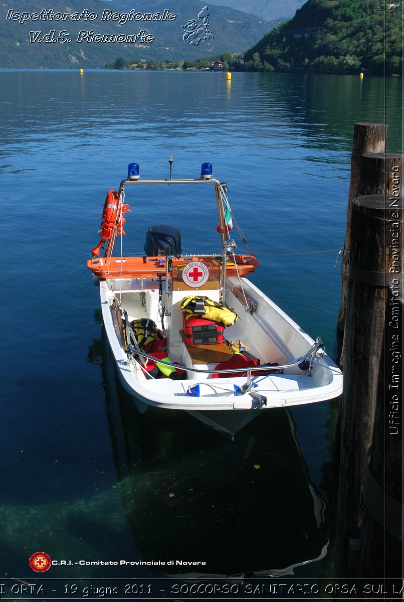 BAGNERA DI ORTA - 19 giugno 2011 - SERVIZIO DI SOCCORSO SANITARIO OPSA CRI SUL LAGO DORTA -  Croce Rossa Italiana - Ispettorato Regionale Volontari del Soccorso Piemonte