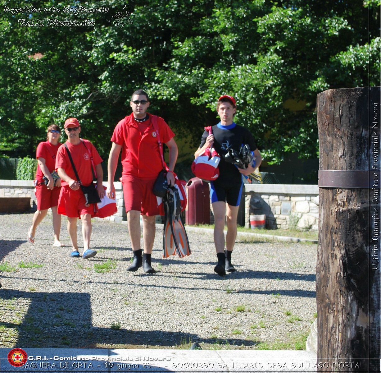 BAGNERA DI ORTA - 19 giugno 2011 - SERVIZIO DI SOCCORSO SANITARIO OPSA CRI SUL LAGO DORTA -  Croce Rossa Italiana - Ispettorato Regionale Volontari del Soccorso Piemonte