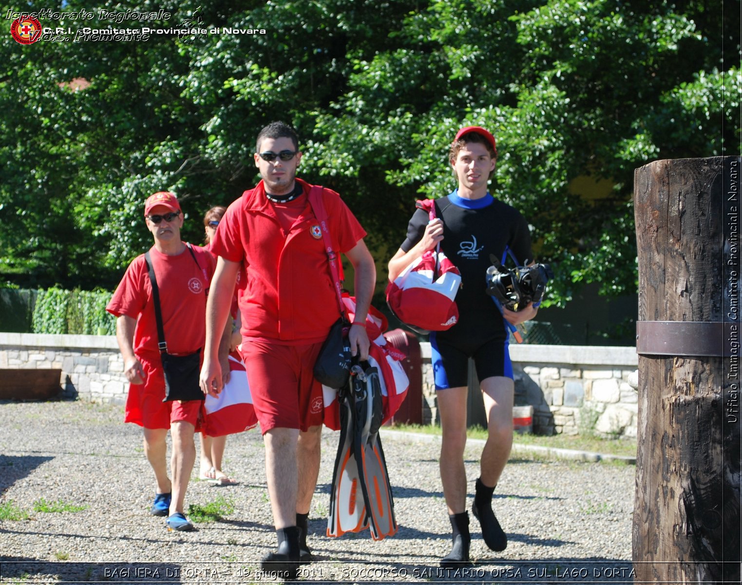 BAGNERA DI ORTA - 19 giugno 2011 - SERVIZIO DI SOCCORSO SANITARIO OPSA CRI SUL LAGO DORTA -  Croce Rossa Italiana - Ispettorato Regionale Volontari del Soccorso Piemonte