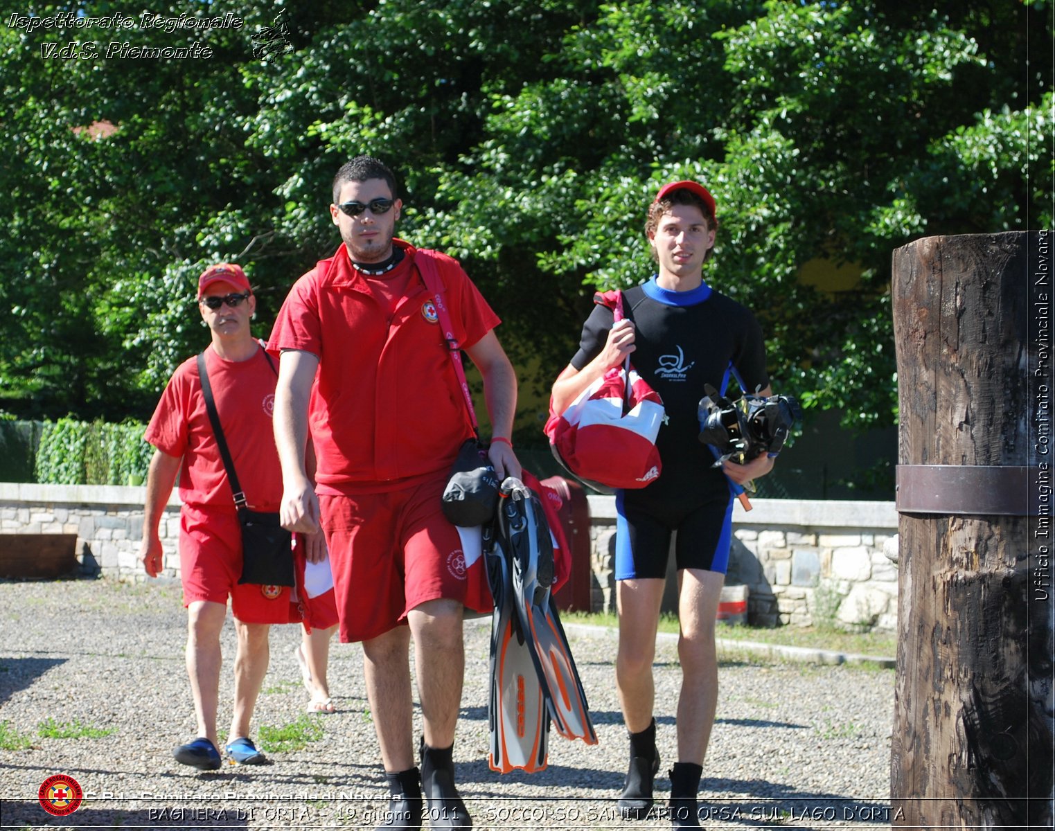 BAGNERA DI ORTA - 19 giugno 2011 - SERVIZIO DI SOCCORSO SANITARIO OPSA CRI SUL LAGO DORTA -  Croce Rossa Italiana - Ispettorato Regionale Volontari del Soccorso Piemonte