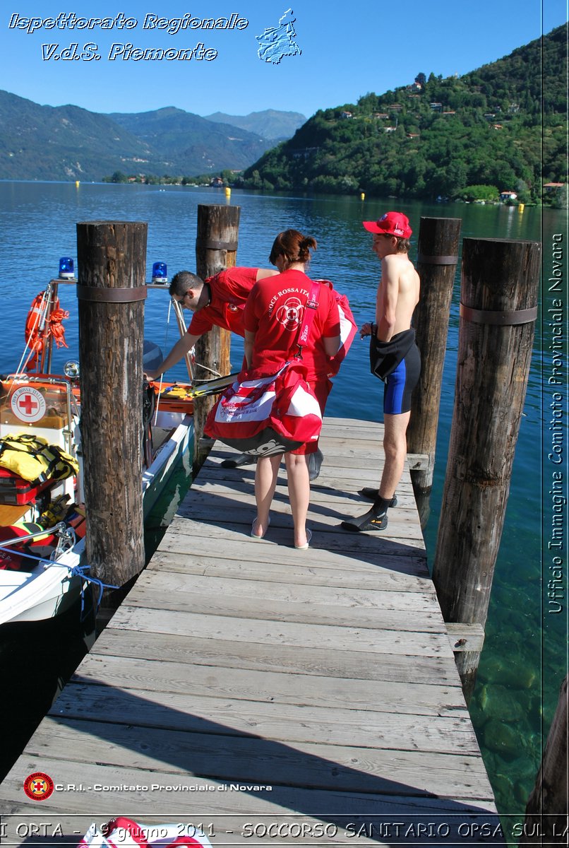 BAGNERA DI ORTA - 19 giugno 2011 - SERVIZIO DI SOCCORSO SANITARIO OPSA CRI SUL LAGO DORTA -  Croce Rossa Italiana - Ispettorato Regionale Volontari del Soccorso Piemonte