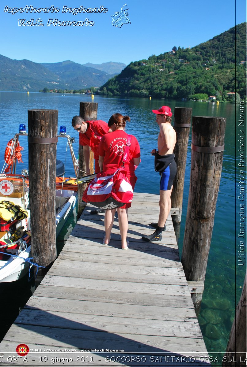 BAGNERA DI ORTA - 19 giugno 2011 - SERVIZIO DI SOCCORSO SANITARIO OPSA CRI SUL LAGO DORTA -  Croce Rossa Italiana - Ispettorato Regionale Volontari del Soccorso Piemonte