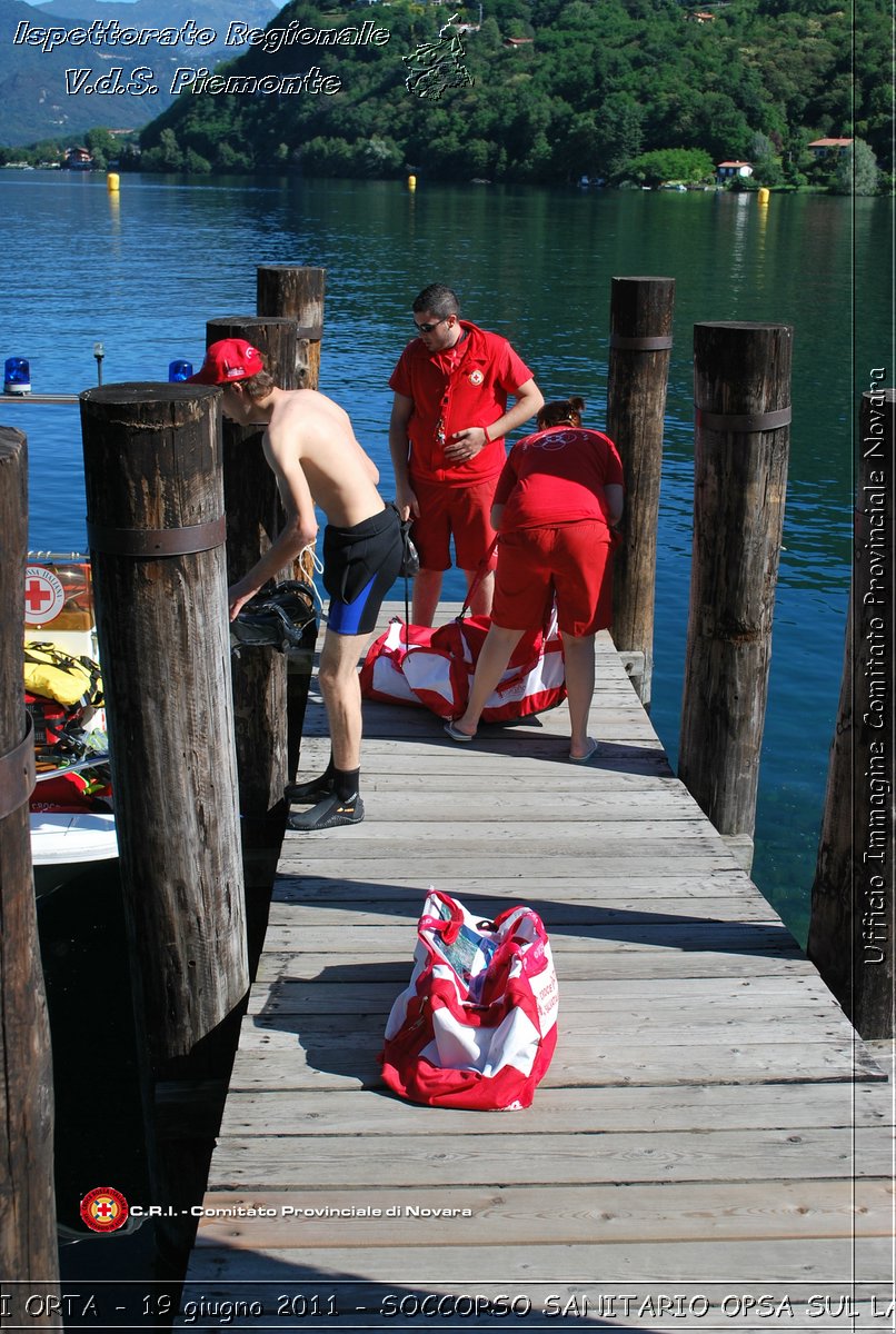 BAGNERA DI ORTA - 19 giugno 2011 - SERVIZIO DI SOCCORSO SANITARIO OPSA CRI SUL LAGO DORTA -  Croce Rossa Italiana - Ispettorato Regionale Volontari del Soccorso Piemonte