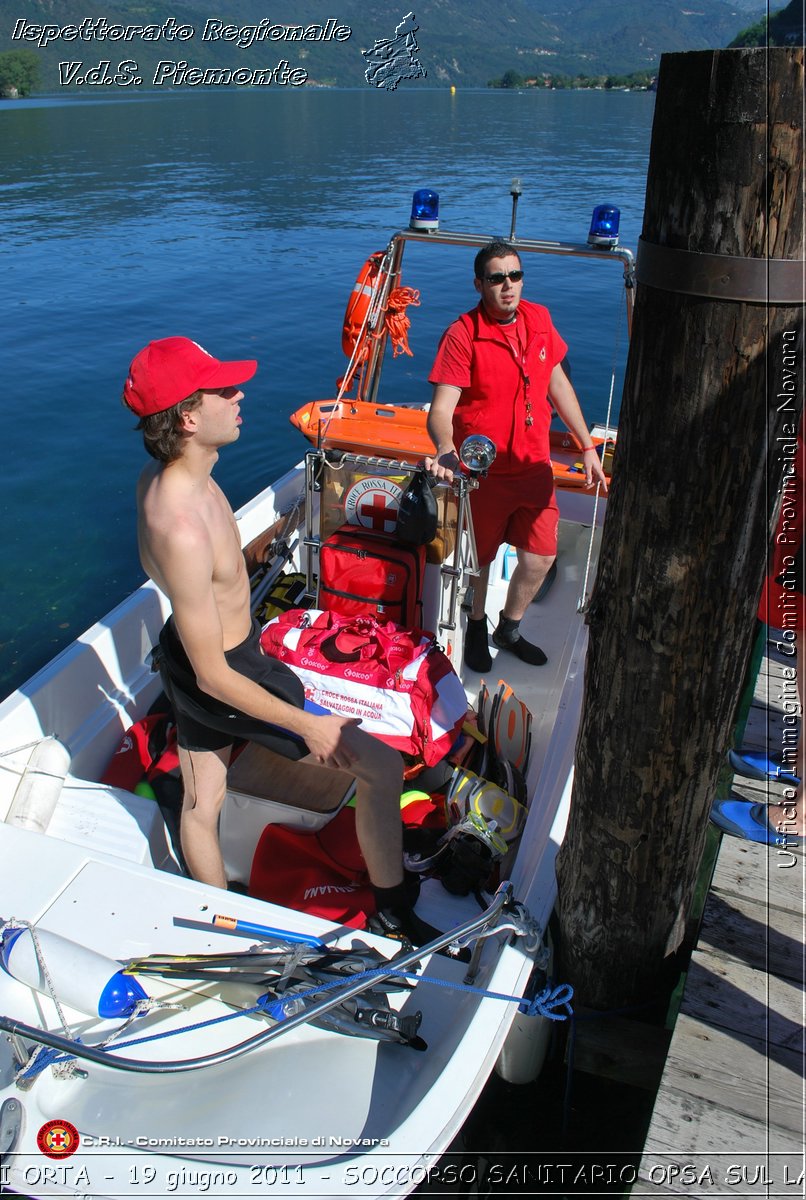 BAGNERA DI ORTA - 19 giugno 2011 - SERVIZIO DI SOCCORSO SANITARIO OPSA CRI SUL LAGO DORTA -  Croce Rossa Italiana - Ispettorato Regionale Volontari del Soccorso Piemonte