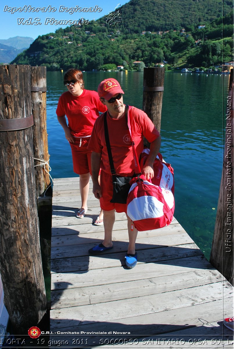 BAGNERA DI ORTA - 19 giugno 2011 - SERVIZIO DI SOCCORSO SANITARIO OPSA CRI SUL LAGO DORTA -  Croce Rossa Italiana - Ispettorato Regionale Volontari del Soccorso Piemonte