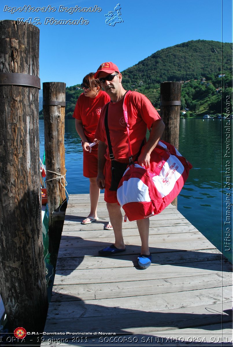 BAGNERA DI ORTA - 19 giugno 2011 - SERVIZIO DI SOCCORSO SANITARIO OPSA CRI SUL LAGO DORTA -  Croce Rossa Italiana - Ispettorato Regionale Volontari del Soccorso Piemonte