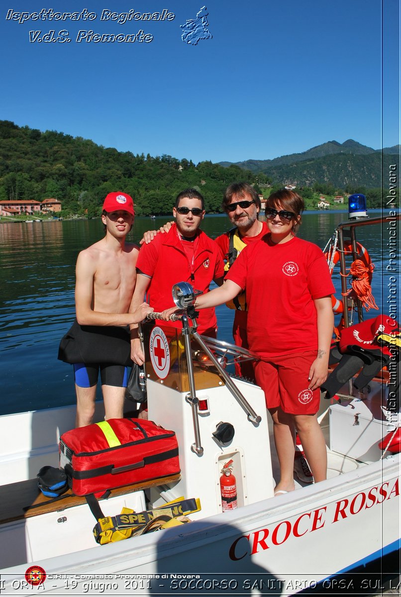 BAGNERA DI ORTA - 19 giugno 2011 - SERVIZIO DI SOCCORSO SANITARIO OPSA CRI SUL LAGO DORTA -  Croce Rossa Italiana - Ispettorato Regionale Volontari del Soccorso Piemonte