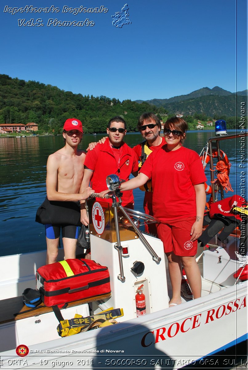 BAGNERA DI ORTA - 19 giugno 2011 - SERVIZIO DI SOCCORSO SANITARIO OPSA CRI SUL LAGO DORTA -  Croce Rossa Italiana - Ispettorato Regionale Volontari del Soccorso Piemonte