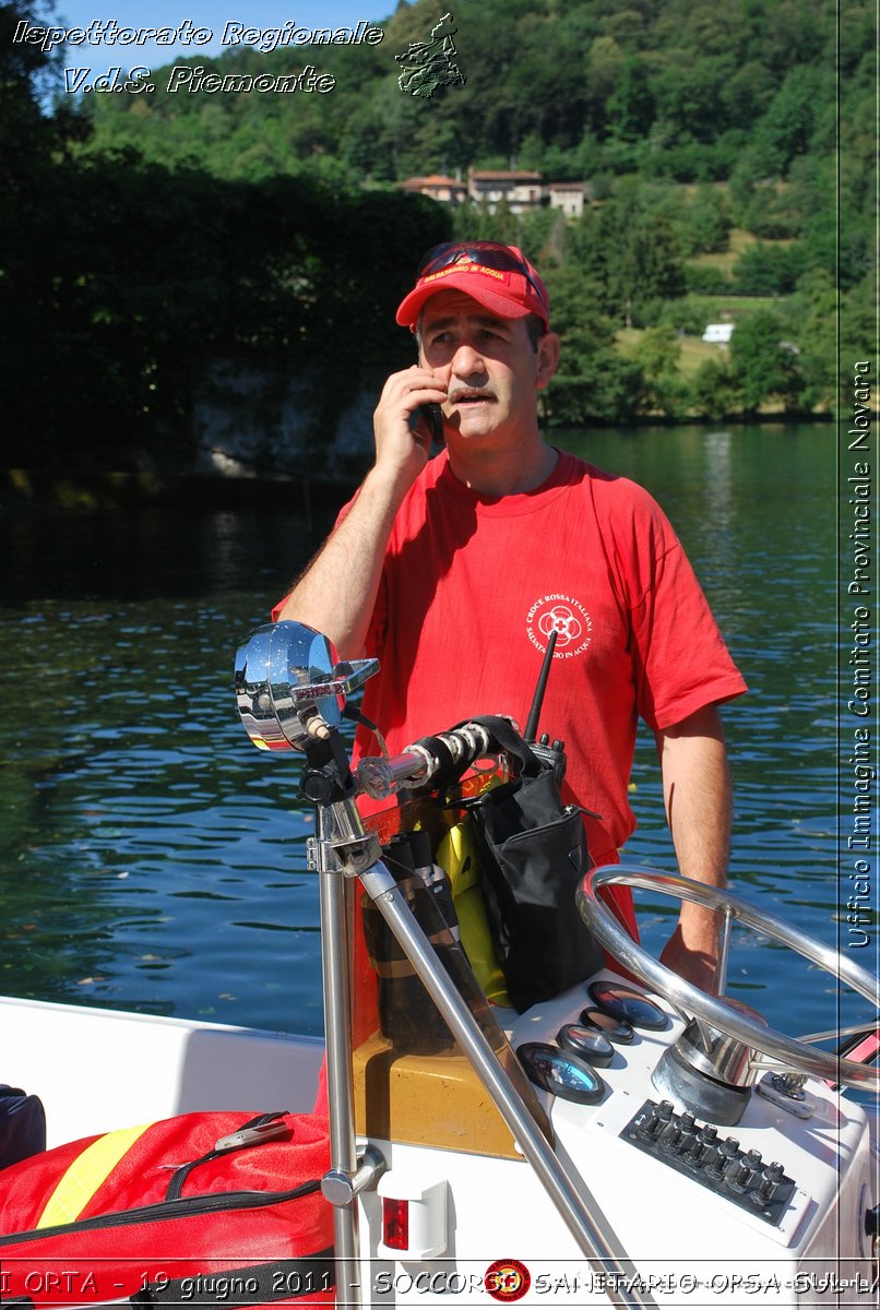 BAGNERA DI ORTA - 19 giugno 2011 - SERVIZIO DI SOCCORSO SANITARIO OPSA CRI SUL LAGO DORTA -  Croce Rossa Italiana - Ispettorato Regionale Volontari del Soccorso Piemonte