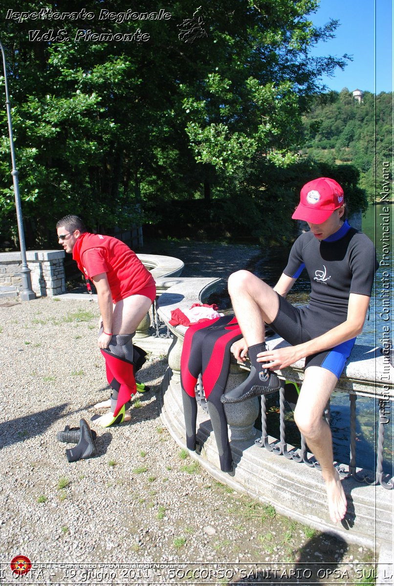 BAGNERA DI ORTA - 19 giugno 2011 - SERVIZIO DI SOCCORSO SANITARIO OPSA CRI SUL LAGO DORTA -  Croce Rossa Italiana - Ispettorato Regionale Volontari del Soccorso Piemonte