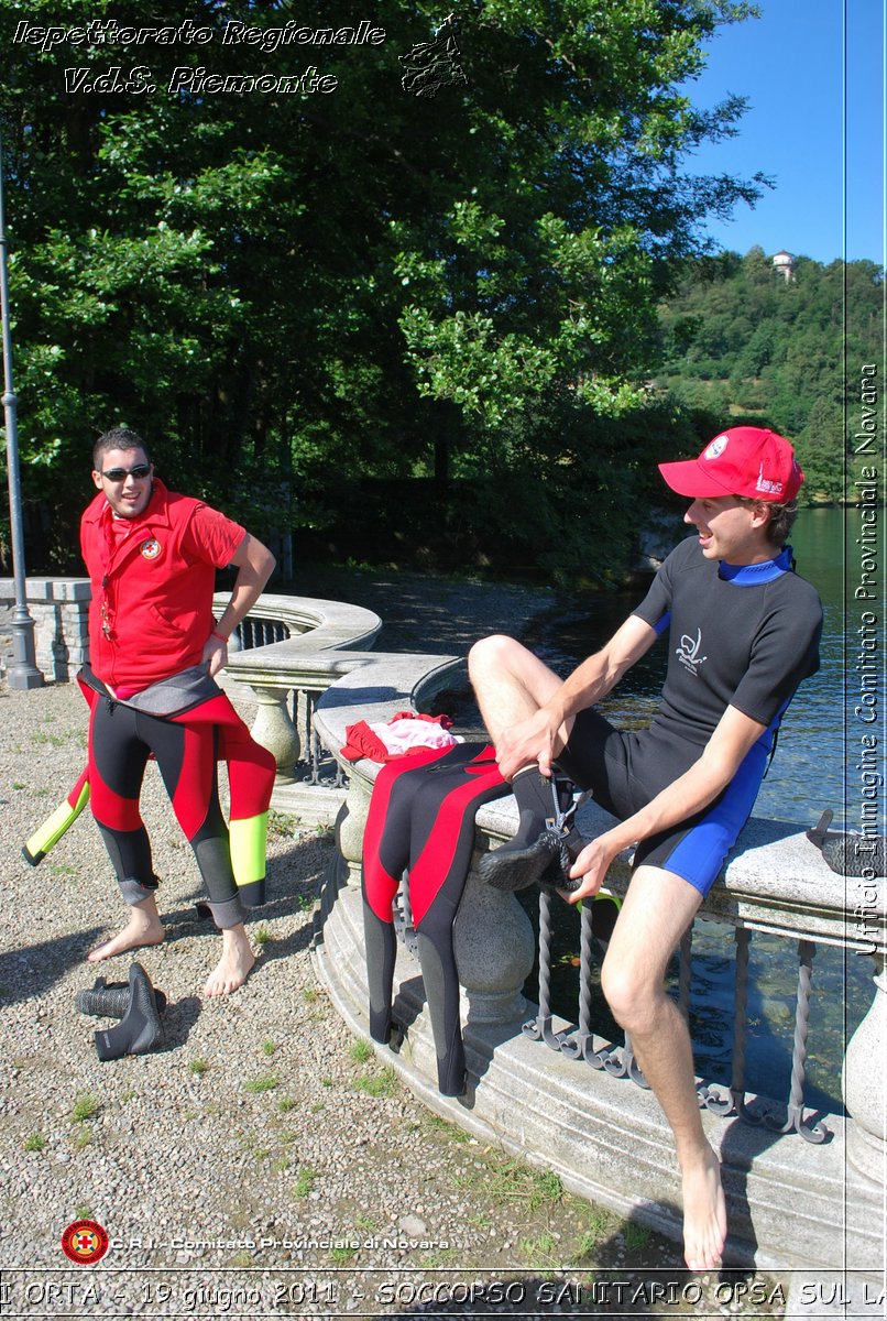 BAGNERA DI ORTA - 19 giugno 2011 - SERVIZIO DI SOCCORSO SANITARIO OPSA CRI SUL LAGO DORTA -  Croce Rossa Italiana - Ispettorato Regionale Volontari del Soccorso Piemonte