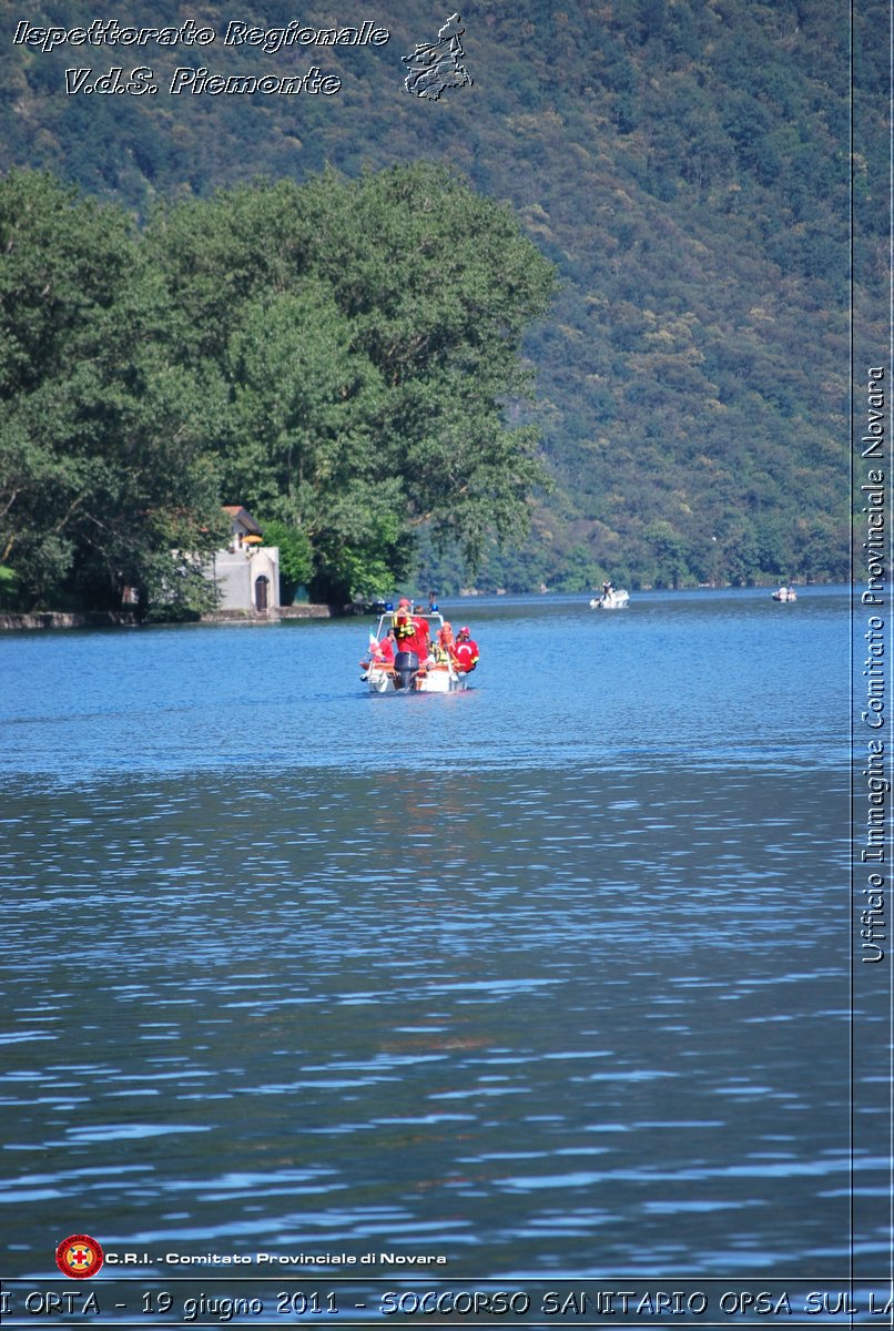 BAGNERA DI ORTA - 19 giugno 2011 - SERVIZIO DI SOCCORSO SANITARIO OPSA CRI SUL LAGO DORTA -  Croce Rossa Italiana - Ispettorato Regionale Volontari del Soccorso Piemonte