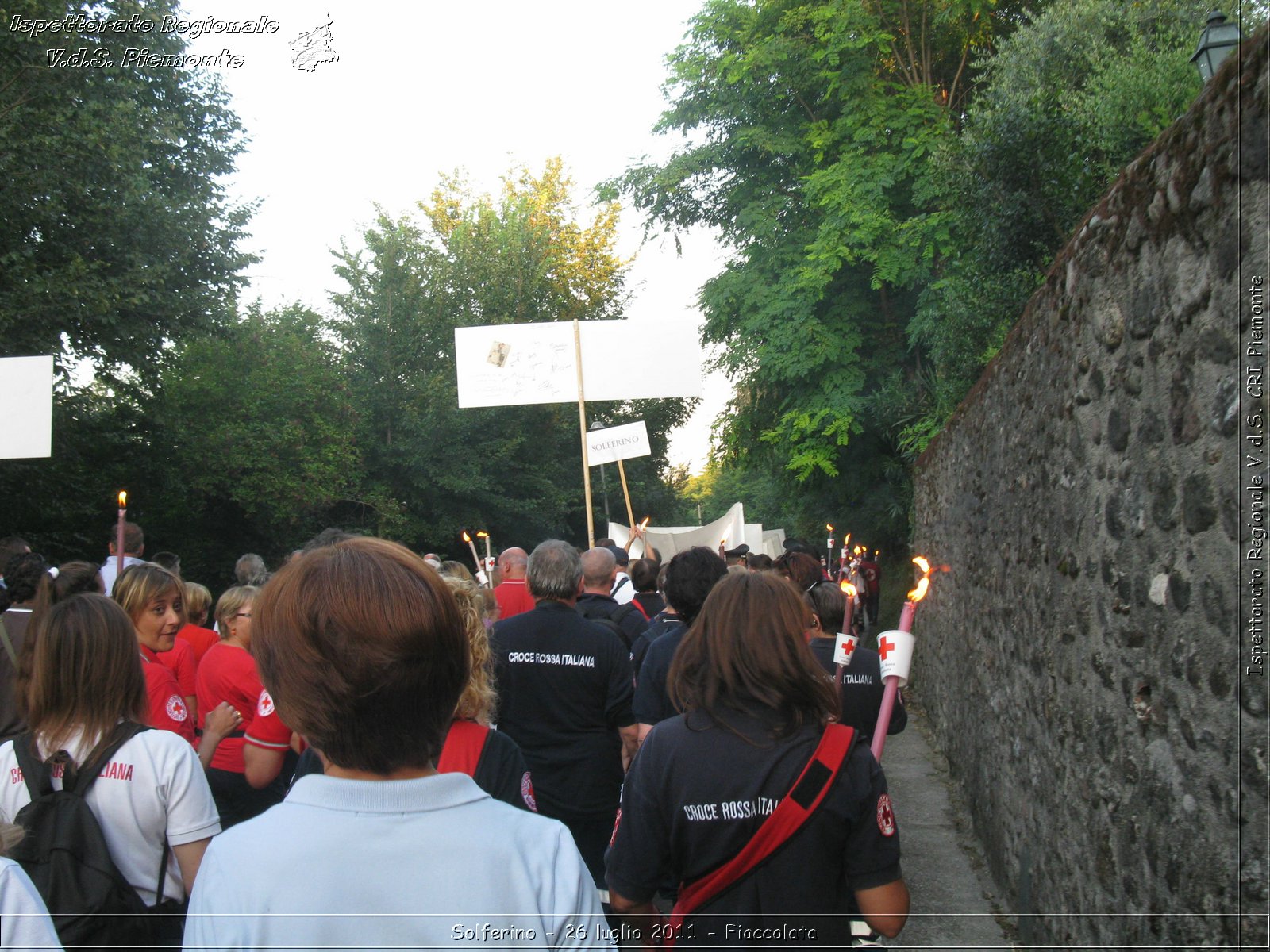 Solferino - 26 luglio 2011 - Fiaccolata -  Croce Rossa Italiana - Ispettorato Regionale Volontari del Soccorso Piemonte