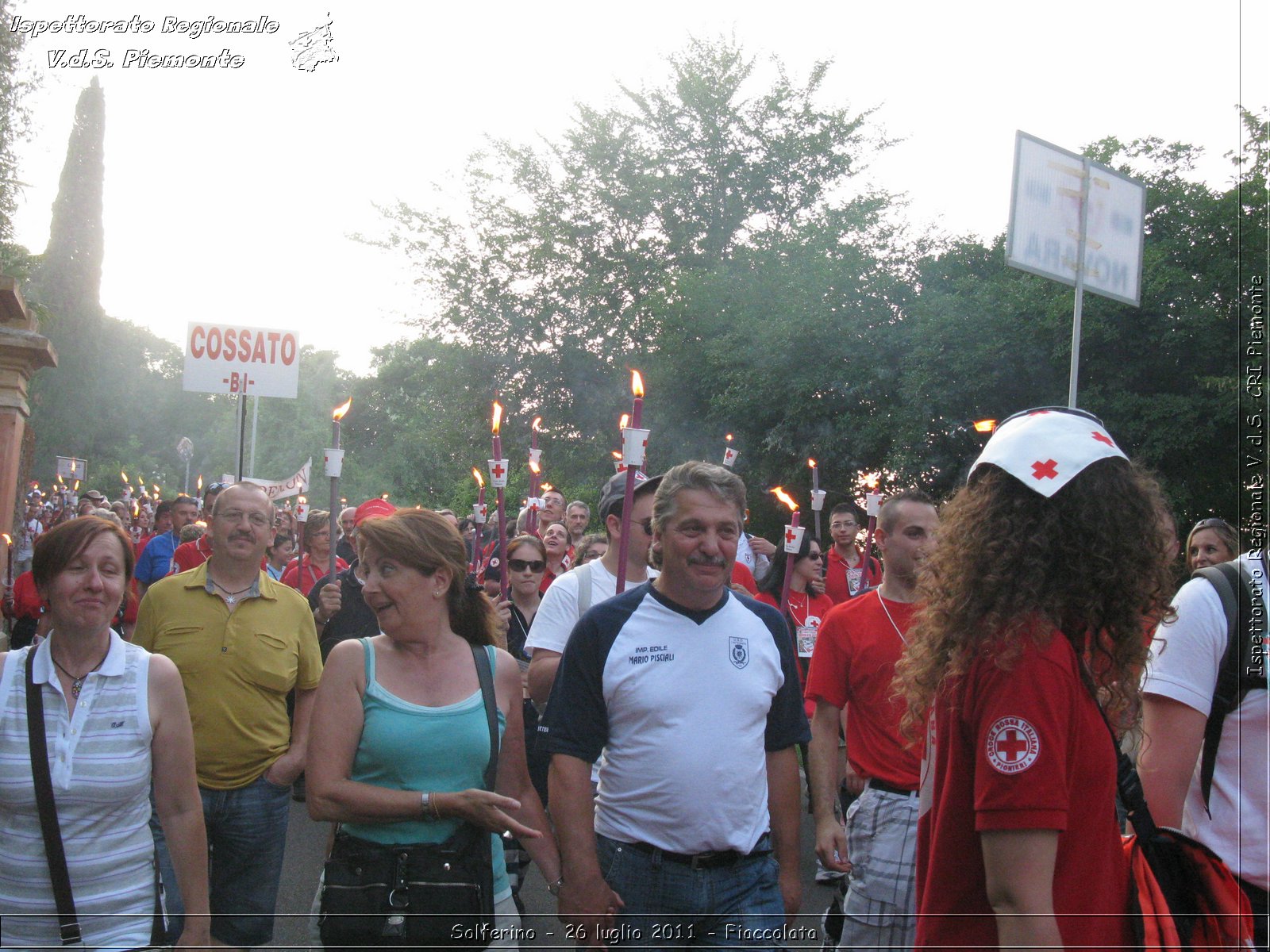 Solferino - 26 luglio 2011 - Fiaccolata -  Croce Rossa Italiana - Ispettorato Regionale Volontari del Soccorso Piemonte