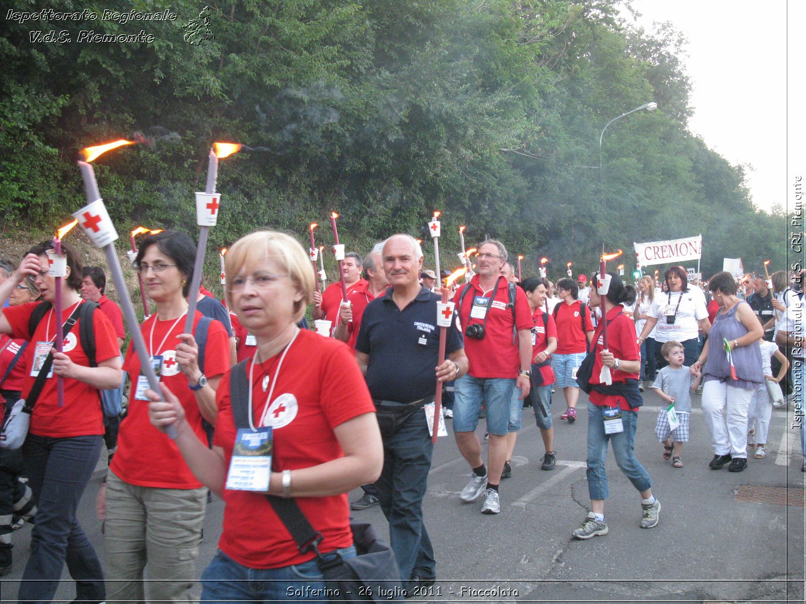 Solferino - 26 luglio 2011 - Fiaccolata -  Croce Rossa Italiana - Ispettorato Regionale Volontari del Soccorso Piemonte