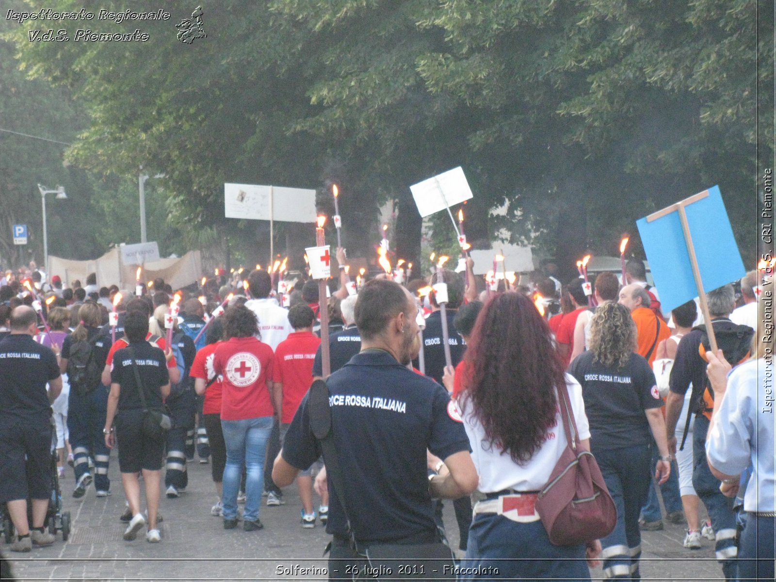 Solferino - 26 luglio 2011 - Fiaccolata -  Croce Rossa Italiana - Ispettorato Regionale Volontari del Soccorso Piemonte