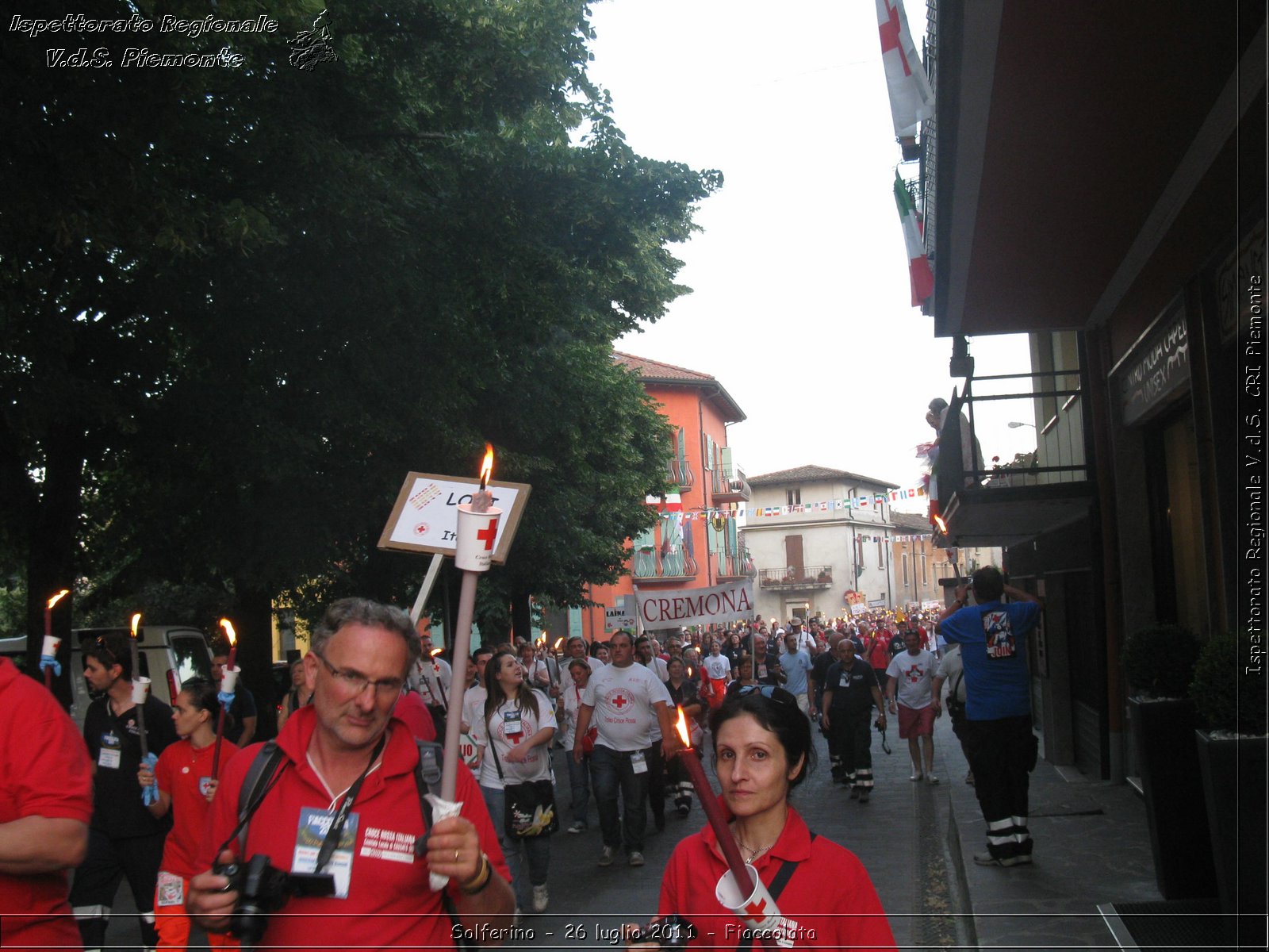 Solferino - 26 luglio 2011 - Fiaccolata -  Croce Rossa Italiana - Ispettorato Regionale Volontari del Soccorso Piemonte