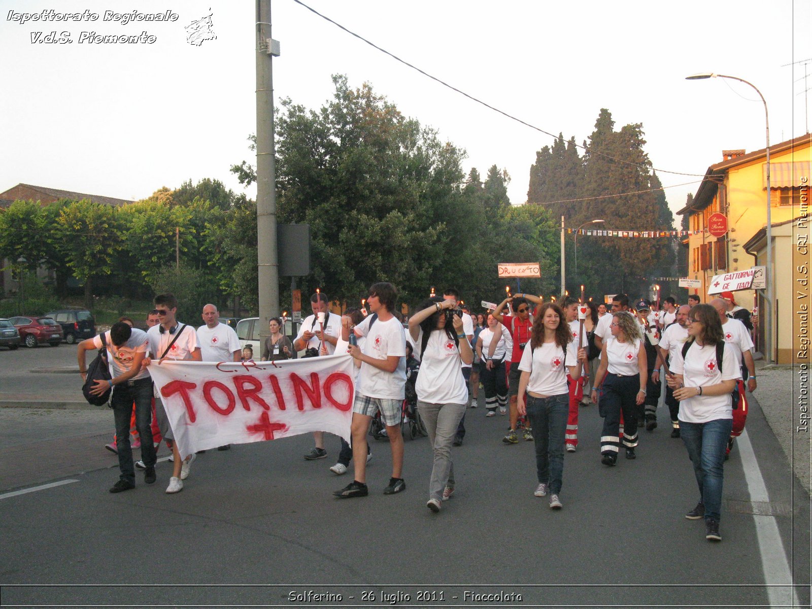 Solferino - 26 luglio 2011 - Fiaccolata -  Croce Rossa Italiana - Ispettorato Regionale Volontari del Soccorso Piemonte