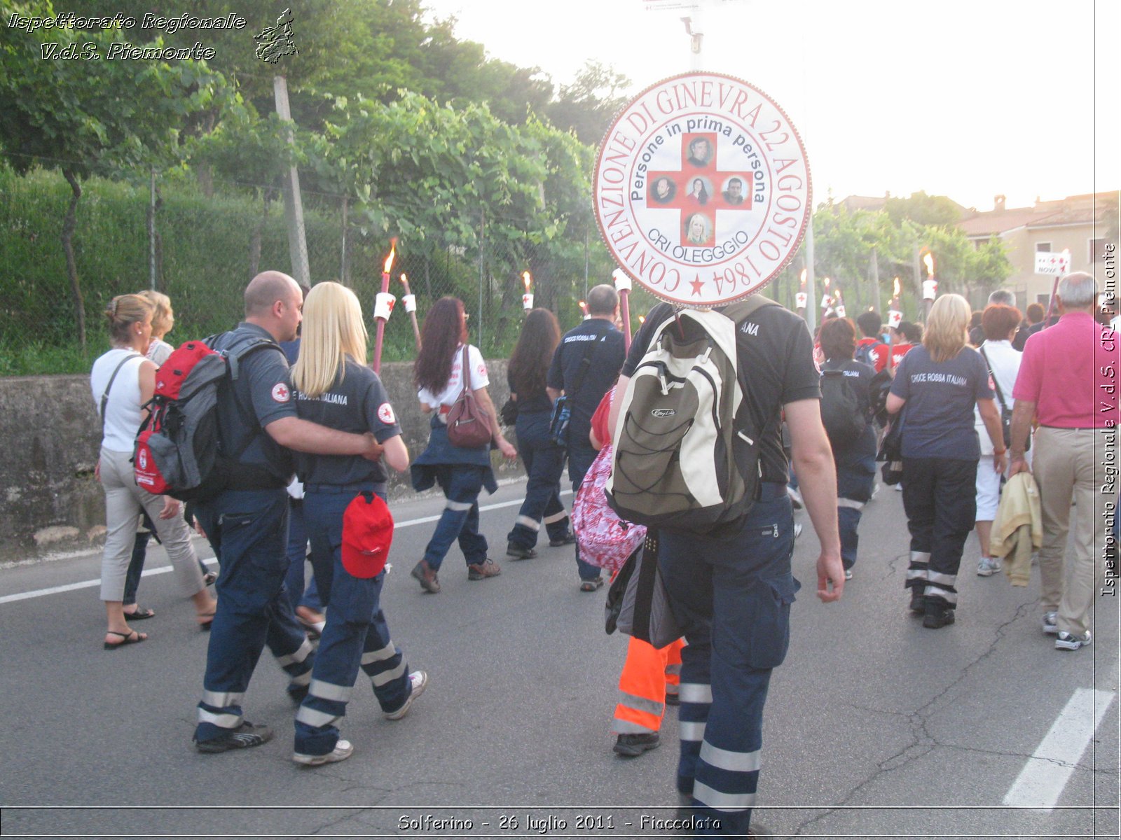 Solferino - 26 luglio 2011 - Fiaccolata -  Croce Rossa Italiana - Ispettorato Regionale Volontari del Soccorso Piemonte