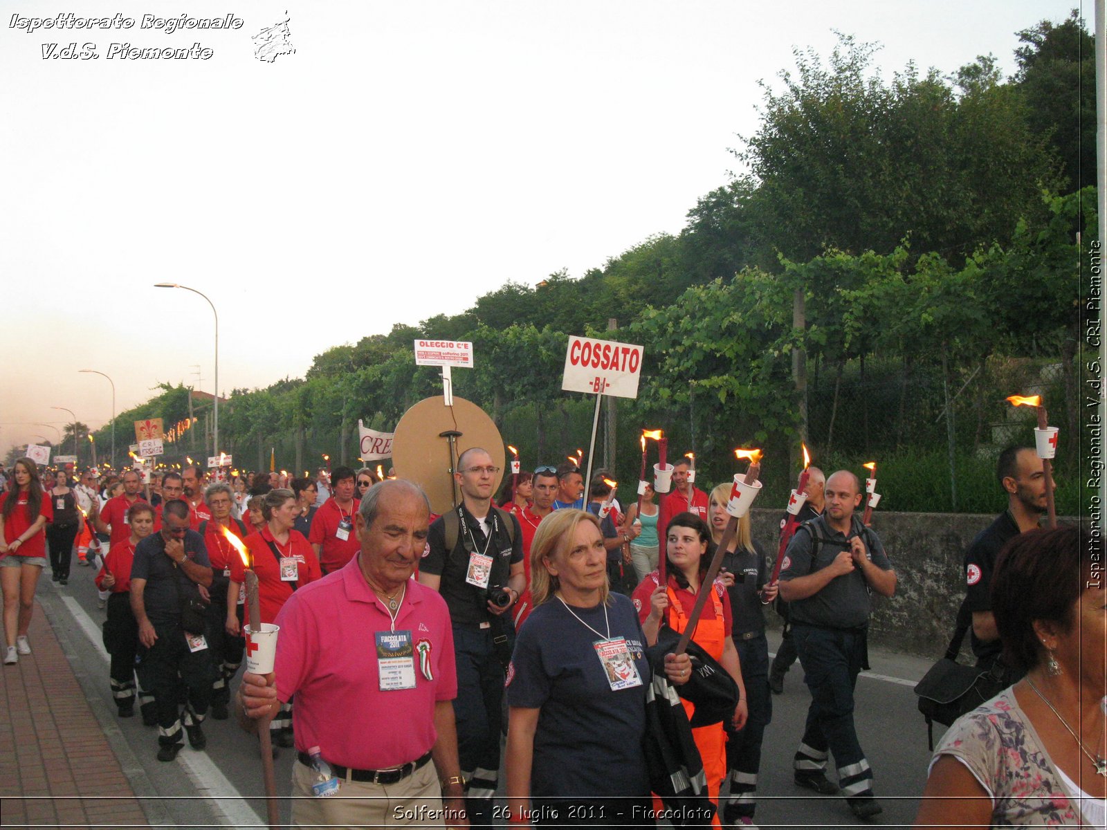 Solferino - 26 luglio 2011 - Fiaccolata -  Croce Rossa Italiana - Ispettorato Regionale Volontari del Soccorso Piemonte