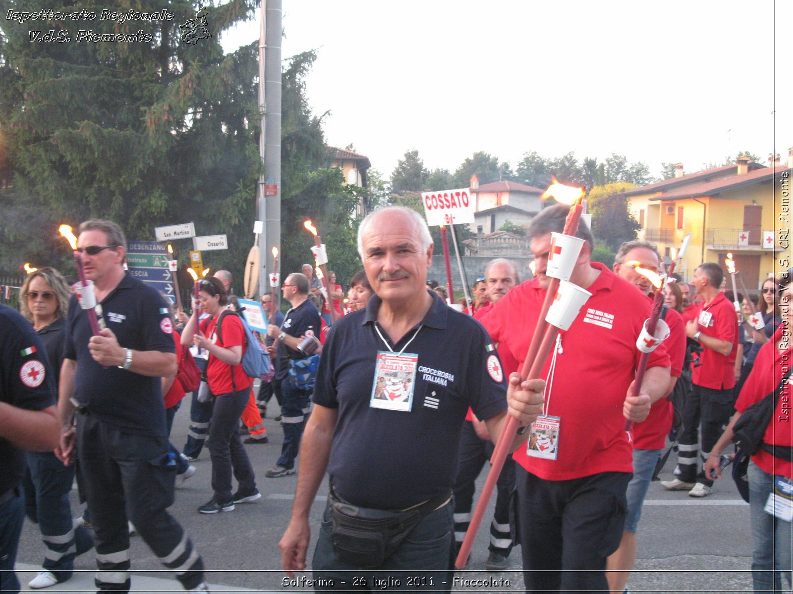 Solferino - 26 luglio 2011 - Fiaccolata -  Croce Rossa Italiana - Ispettorato Regionale Volontari del Soccorso Piemonte